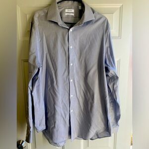 Calvin Klein Slim Fit light gray button up shirt